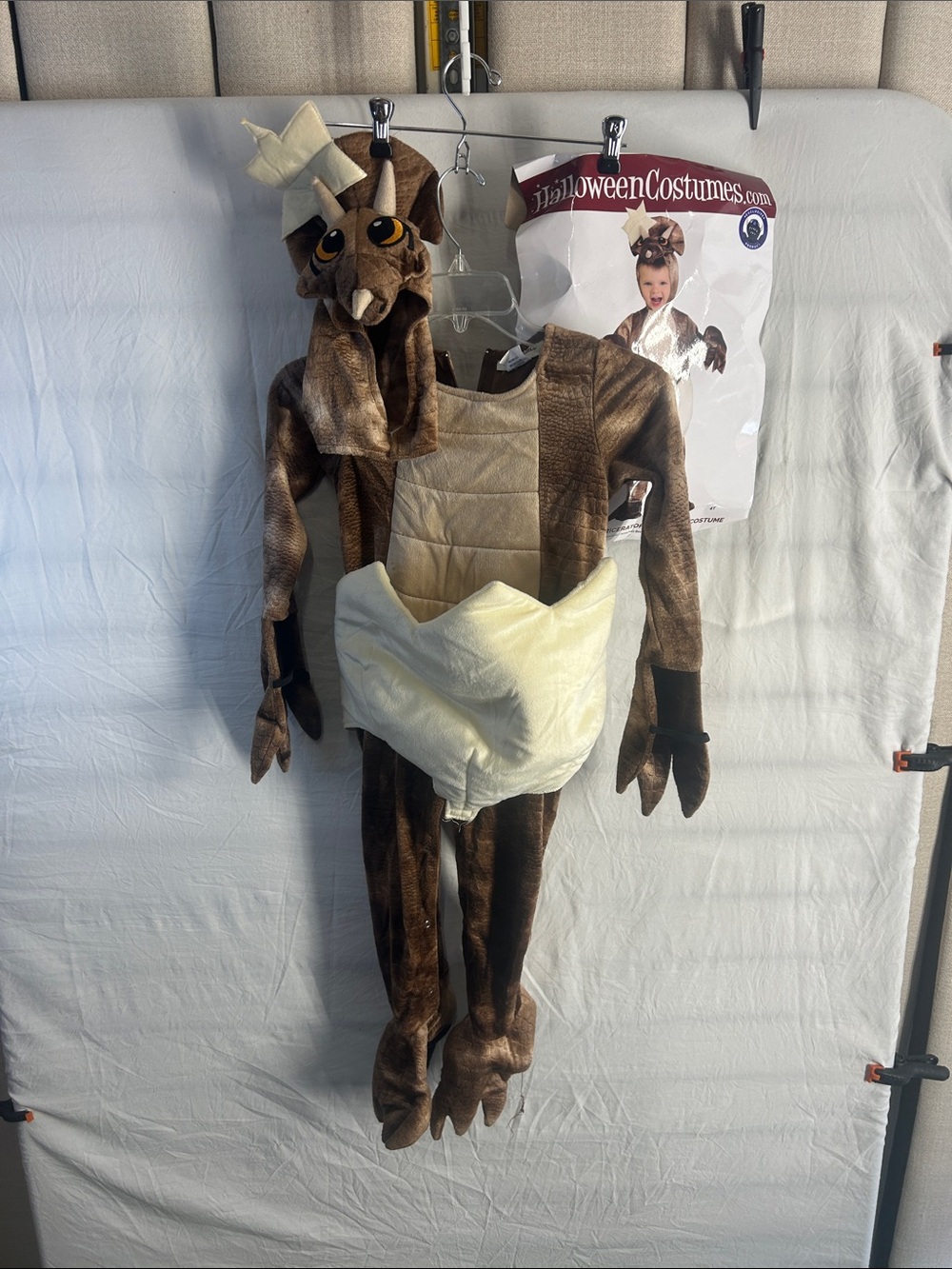 Kids Brown Dragon Costume with Cream Egg Detail - HalloweenCostumes.com